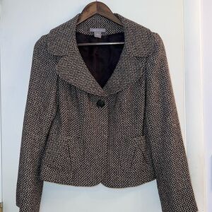 Ann Taylor Blazer in Size 4,Tan and Brown